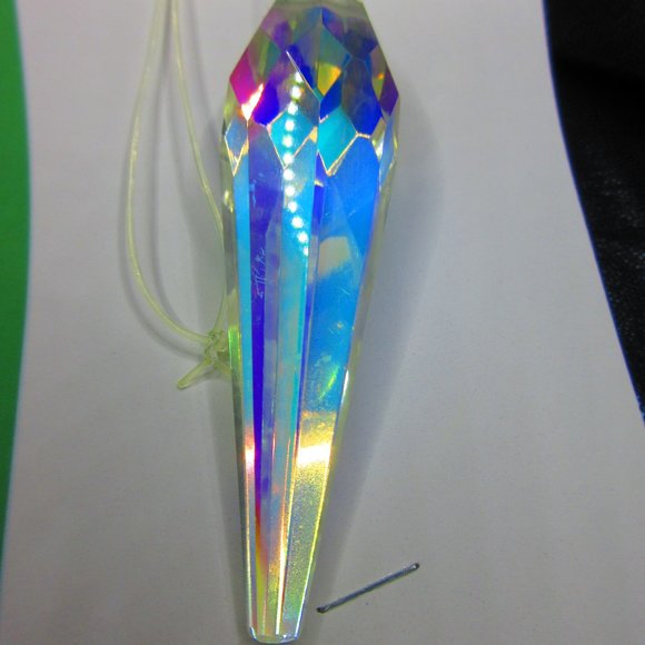 Faceted Glass Chandlier Drop - Picture 2 of 3